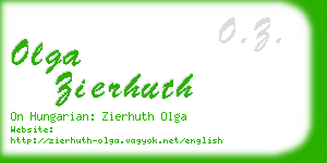 olga zierhuth business card